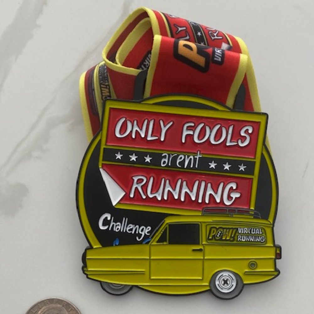 POW Virtual running medal - Only Fools Arent Running